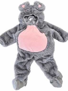 Mouse Halloween Costume Winter Thick Warm Stuffing Zip Hood Size 3T 4T